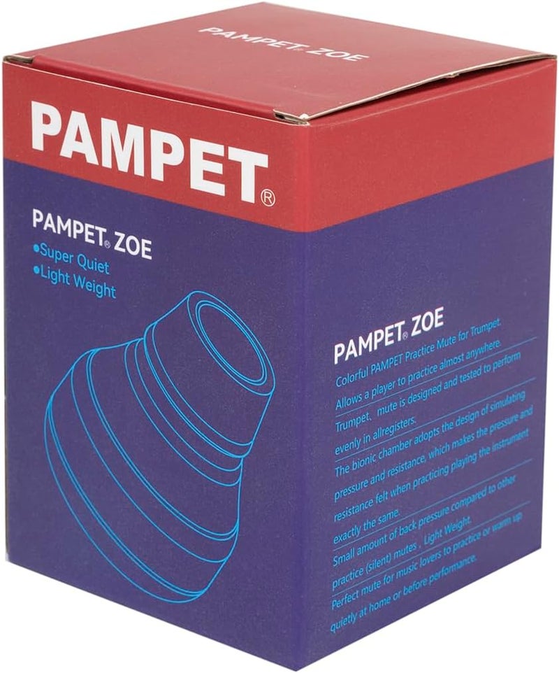 PAMPET ZOE Mini Trumpet Mute, Trumpet Straight Mutes, Lightweight Practice Trumpet Mute Silencer (Blue) - Image 4